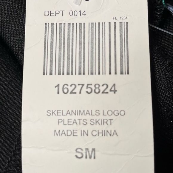 Hot Topic Skelanimals Plaid Contrast Pleated Unicorn Skull Skirt Black Red Small - Picture 7 of 8